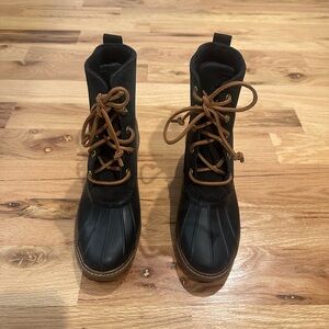 Sperry Black and Brown Winter Boots